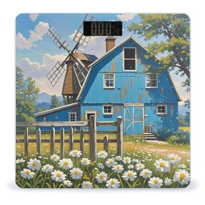 Rural Blue Valley Warehouse Scale for Body Weight Highly Accurate Digital Bathroom Body Scale Digital Bathroom Scales for People Anti-Slip Large LCD Display Smart Scales