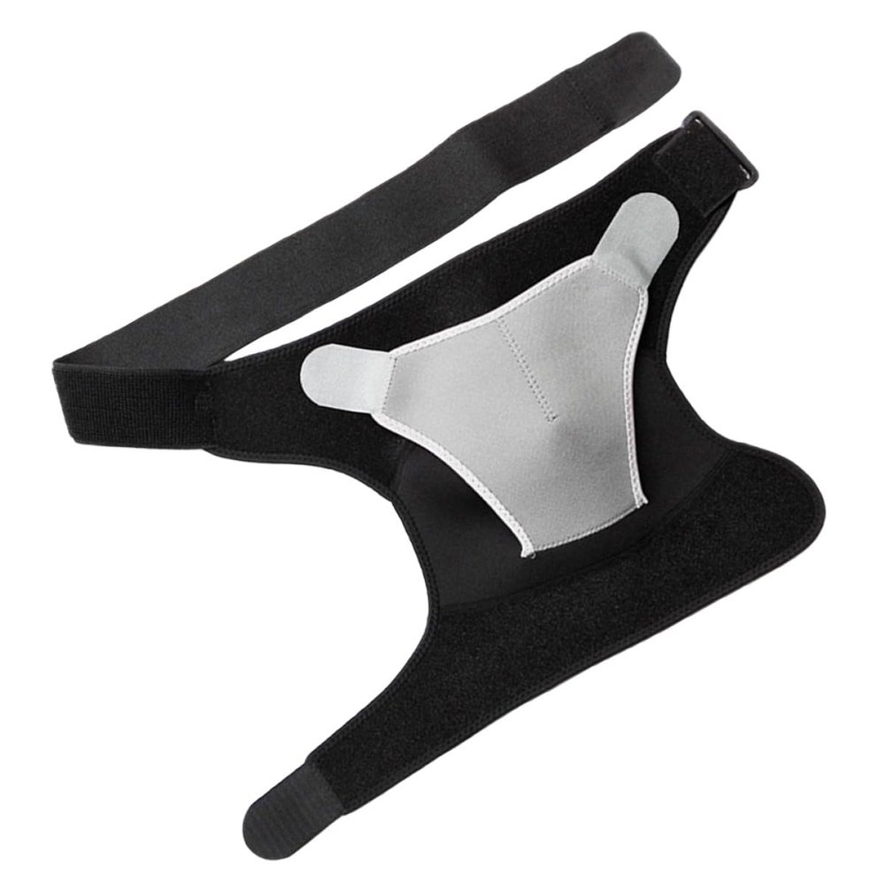 GLEAVI Adjustable Shoulder Support Belt Compression Brace Breathable Shoulder Strap for Sports Gray