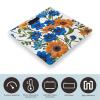 Blue and Orange Flowers on White Background Scale for Body Weight Highly Accurate Digital Bathroom Body Scale Digital Bathroom Scales for People Anti-Slip Large LCD Display Smart Scales view 3