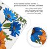 Blue and Orange Flowers on White Background Scale for Body Weight Highly Accurate Digital Bathroom Body Scale Digital Bathroom Scales for People Anti-Slip Large LCD Display Smart Scales view 4
