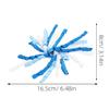 SOESFOUFU 6Pcs Blue Curly Bow Ribbon Set Self-Adhesive Wrap Bows for Box Decoration, Crafting, Party and Car Decor Accessories view 2