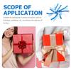 SOESFOUFU 6Pcs Blue Curly Bow Ribbon Set Self-Adhesive Wrap Bows for Box Decoration, Crafting, Party and Car Decor Accessories view 3