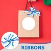 SOESFOUFU 6Pcs Blue Curly Bow Ribbon Set Self-Adhesive Wrap Bows for Box Decoration, Crafting, Party and Car Decor Accessories view 4