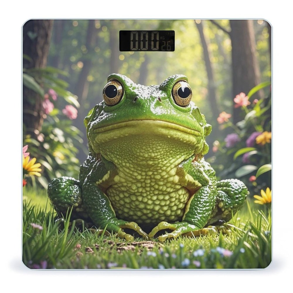 Frog Scale for Body Weight Highly Accurate Digital Bathroom Body Scale Digital Bathroom Scales for People Anti-Slip Large LCD Display Smart Scales