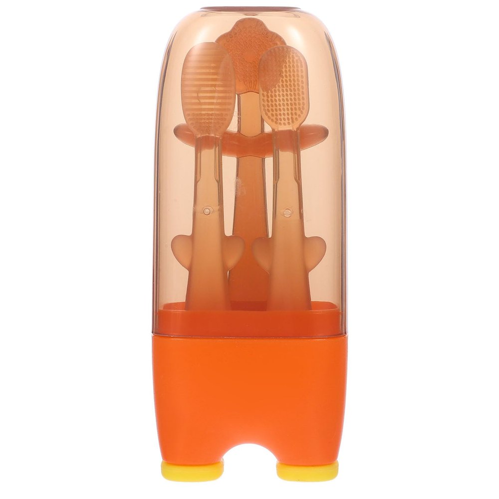 Silicone Baby Toothbrush Tongue Cleaner Set for Newborn Infant Oral Care