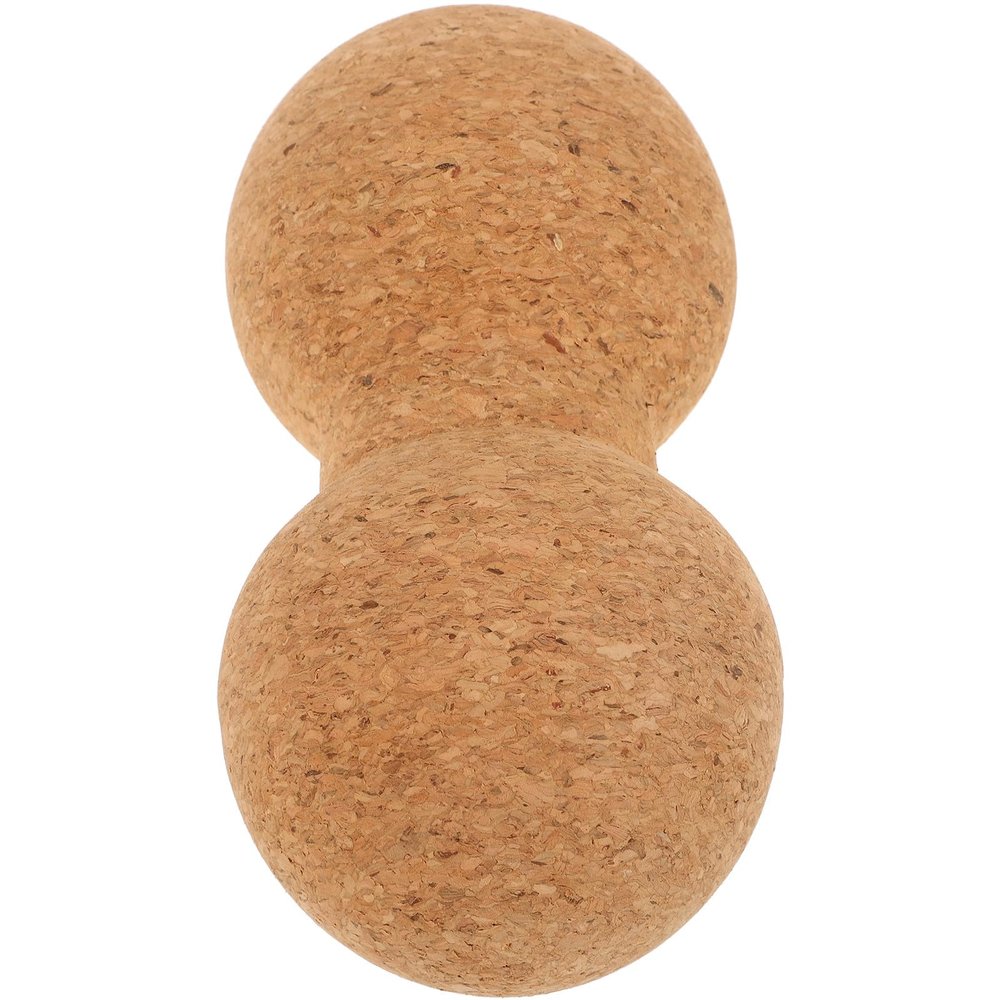 NOLITOY Cork Peanut Massage Ball 8X16Cm Multi-Use Muscle Roller Ball for Neck and Back Myofascial Release Yoga Therapy Fitness Tool