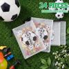 Motiskyy 24 Pcs Sports Ball Snack Bags Bulk 9.5" x 6.9" Sports Goodie Party Favor Bags Stuffers Team Gifts Candy Treat Mesh Pouches with Zipper for Team Ground Birthday Gift Party Supplies(Soccer) view 3