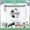 Motiskyy 24 Pcs Sports Ball Snack Bags Bulk 9.5" x 6.9" Sports Goodie Party Favor Bags Stuffers Team Gifts Candy Treat Mesh Pouches with Zipper for Team Ground Birthday Gift Party Supplies(Soccer) view 4