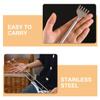Cabilock 4Pcs Telescoping Metal Back Scratchers Set Extendable Claw Handheld Back Itching Rods Portable for Adults Wellness Massage Tool view 3