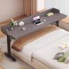 GUAWJRZDP Over Bed Table Adjustable Height, Over The Bed Table with Wheels, Rolling Over The Bed Desk, Mobile Laptop Cart for Computer, Bedroom Work, King Size Beds(Gray+Black,94.4x15.7'') view 1
