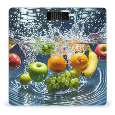 Various Fruit Scale for Body Weight Highly Accurate Digital Bathroom Body Scale Digital Bathroom Scales for People Anti-Slip Large LCD Display Smart Scales