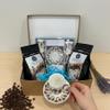 Coffee Gift Set with 6 Espresso Cups, 250g Espresso and 250g Filter Coffee, Christmas Gift Box view 1