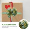 OHPHCALL 20Pcs Green Box Pull Bows Wrapping Pull Flowers for Christmas Holiday Packaging Decoration view 3