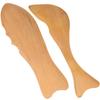 ZUNOXAZ Wood Guasha Board 2Pcs Set with Fish-Shaped and Notched Scrapers, Wooden Massage Tool for Face, Neck, Back, and Full Body Muscle Tension Relief and Spa Therapy view 1