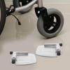 HAMPPLIES Wheelchair Footrest Footplates 1 Pair Iron Non-Slip Pedals with Leg Tubes Stable Footrests for Elderly Patient Mobility Use at Home and Office view 4
