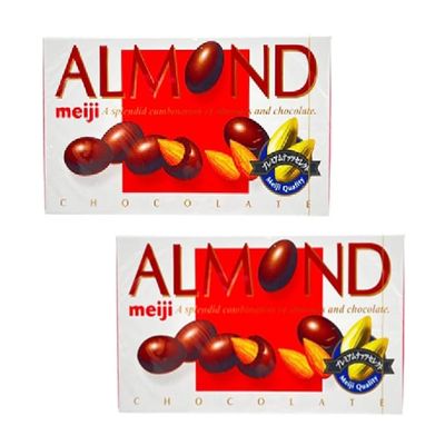 Almond Chocolate Candy, Japanese Chocolate-Covered Almonds, 79g,2 Pack