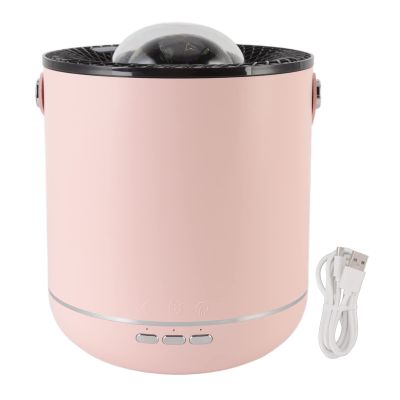 450ml Projector Lamp Humidifier, Ultrasonic Essential Oil Diffuser with Night Light, 360 Dynamic Rotation for Home Office, Cold Mist Diffuser with Water Shortage Protection, ABS M (Pink)
