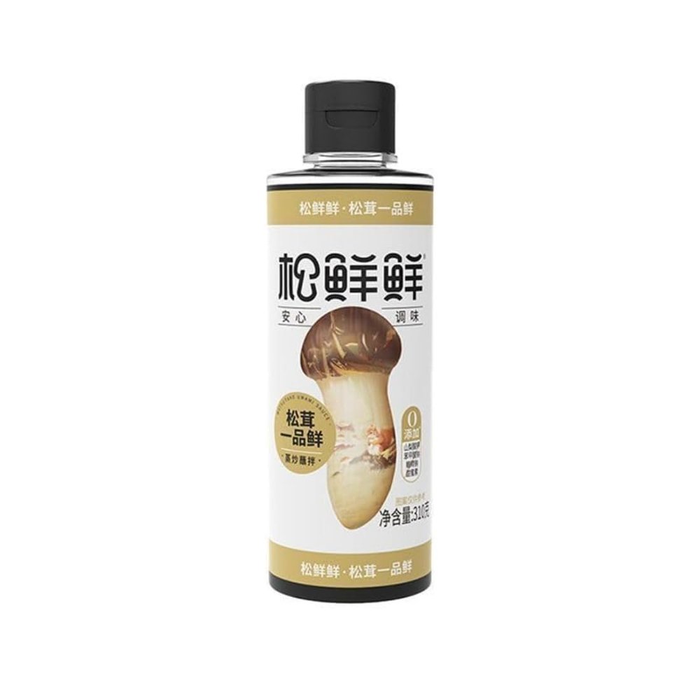 Songxianxian Matsutake Premium Soy Sauce, 310g, 0 Additives, Naturally Brewed, Reduced Sodium, Versatile for Stir-Fry, Cold Dishes & Dipping, Healthy Household Seasoning