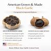 100% American Grown Peeled Black Garlic Cloves, Wild River, Made in USA, 90 Days Naturally Aged Gilroy California Garlic, Vacuum Packed in Glass Bottle, 12 oz view 2