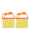 7-Finger Blind Cleaning Brush, Washable Microfiber Duster for Venetian Vertical Horizontal Blinds, AC Vents, Fan Blades & Narrow Gaps(Orange-2pcs) view 1