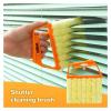 7-Finger Blind Cleaning Brush, Washable Microfiber Duster for Venetian Vertical Horizontal Blinds, AC Vents, Fan Blades & Narrow Gaps(Orange-2pcs) view 2