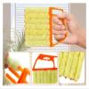 7-Finger Blind Cleaning Brush, Washable Microfiber Duster for Venetian Vertical Horizontal Blinds, AC Vents, Fan Blades & Narrow Gaps(Orange-2pcs) view 4