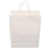 IGENBENFG White Kraft Bags with Handles, Small Kraft Shopping Bags, Durable Premium Kraft Gift Tote for Boutiques Party Favors, 50Pcs Reusable Craft Paper Sacks for Gifts Wrapping (280x280x150mm) view 3