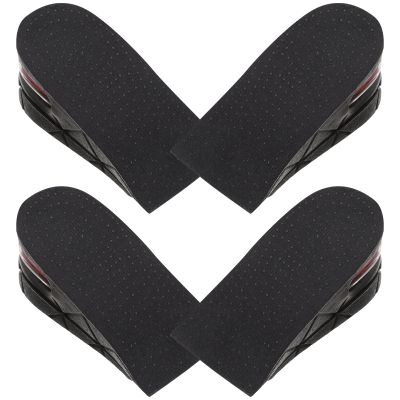 POPETPOP Invisible Height Increase Shoe Cushion Insoles 4Pcs Black Heel Pads 3-5Cm Height Booster Inserts for Men and Women Comfortable Shoe Lifts for Daily Wear