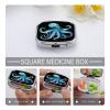 Blue Watercolor Octopus Pill Case Daily Square Small Medicine Case Vitamin Organizer Box 2 Compartments Portable Metal Travel Medicine Box for Vitamins Fish Oils Supplements view 4
