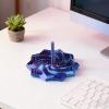 2Pcs 3D Printed Expanded Sensory Fidget Star, Expandable 4.3 Inch Fractal Fidget Hexagon Whirling Spiral Star, Stress-Relief Spinning Tower Toy with Handles (Blue-Purple + Blue-Green) view 2