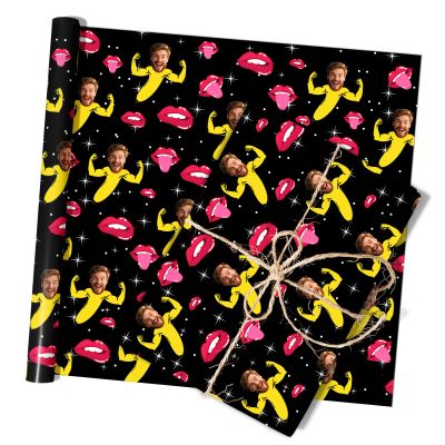 Nsipan Valentine's Day Custom Wrapping Paper Personalized with Photo & Text, Personalized Funny Wrapping Paper, 2-10 Rolls Premium Gift Wrap for Couples, Anniversary, Romantic Gifts (74x51cm/29 x20)