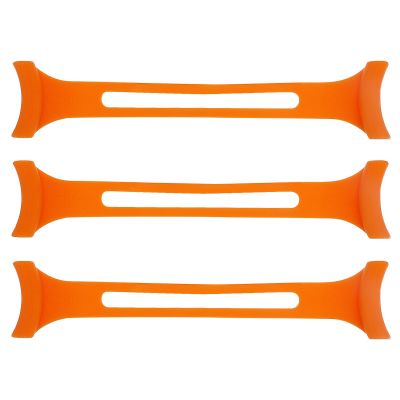 POPETPOP 3Pcs Flexible Mask Strap Extenders Orange Short Length Mask Hooks for Ear Pressure Relief Comfortable for Adults