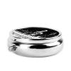 Round Pill Box Case For Purse & Pocket, Black White Music Note Pill Box 3 Compartment Travel Portable Metal Medicine Tablet Multifunctional Pill Case Holder For Vitamins Fish Oil Organizer Unique Gift view 3