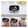 Cool Soccer Ball Pill Case Daily Square Small Medicine Case Vitamin Organizer Box 2 Compartments Portable Metal Travel Medicine Box for Vitamins Fish Oils Supplements view 4