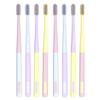 ZUNOXAZ 8pcs Flexible Soft Bristle Toothbrushes for Adults with Small Heads, Gum Care Oral Hygiene Set for Home and Travel, Pastel Colors view 1