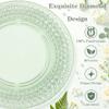 DaYammi 60PCS Clear Green Plastic Plates, Diamond Wedding Plates Disposable view 2