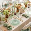 DaYammi 60PCS Clear Green Plastic Plates, Diamond Wedding Plates Disposable view 4