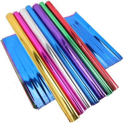 SECFOU Glossy Glitter Wrapping Paper 70 Sheets Bulk Set, Assorted Colors with 10 Sheets Each, Festive Birthday and Wrap for Arts and Crafts