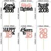 Gyufise 24Pcs Happy 18th Birthday Cupcake Toppers Hello Eighteen Legend Since 2008 Cupcake Picks Cheers to 18 Years Cake Decorations for 18th Birthday Anniversary Party Supplies Black Rose Gold view 2