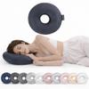 RQUXMT Piercing Pillow for Side Sleepers with Ear Hole, Donut CNH Pillow, Pressure Reduction, Skin-Friendly Washable Adjustable Ear Cushion (Large,Cotton,Dark Gray) view 1