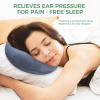 RQUXMT Piercing Pillow for Side Sleepers with Ear Hole, Donut CNH Pillow, Pressure Reduction, Skin-Friendly Washable Adjustable Ear Cushion (Large,Cotton,Dark Gray) view 3