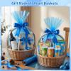 woric Cellophane Wrap for Gift Baskets 17In X 82 Ft Blue Cellophane Wrap Roll Gift Basket Wrapping Plastic for Mothers Day Graduation Gifts Baskets Treats Cookies Bouquets Baby Shower Birthday Party view 4