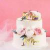 10 Mother's Day Cupcake Topper Acrylic Mirror Gold I love mother Letter Cake Topper Decorations for Party DIY Cake Accessories view 3