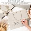 Silkfly 24 Pcs Thank You Gift Bags with Handle 12x10x4'' Welcome Elegant Gifts Bag with Bow Ribbon for Mother's Day Wedding Graduation Bridesmaid Baby Shower Birthday Housewarming (Champagne) view 3