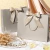 Silkfly 24 Pcs Thank You Gift Bags with Handle 12x10x4'' Welcome Elegant Gifts Bag with Bow Ribbon for Mother's Day Wedding Graduation Bridesmaid Baby Shower Birthday Housewarming (Champagne) view 4