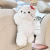 Cute Cat Car Tissue Box Cover with Plush Doll, Car Tissue Holder Kitten Paper Box, Portable Plush Paper Storage Holder, Hanging Vehicle Interior Organizer, for Women Pet Lovers & Gifts view 1