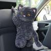 Cute Cat Car Tissue Box Cover with Plush Doll, Car Tissue Holder Kitten Paper Box, Portable Plush Paper Storage Holder, Hanging Vehicle Interior Organizer, for Women Pet Lovers & Gifts view 2