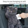 Cute Cat Car Tissue Box Cover with Plush Doll, Car Tissue Holder Kitten Paper Box, Portable Plush Paper Storage Holder, Hanging Vehicle Interior Organizer, for Women Pet Lovers & Gifts view 4
