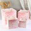 OUFEIJIA 10-Pack Premium Pink Marble Square Paper Bags Perfect Cube Party Favor, Birthday Boxes, Elegant Shopping(20 * 20 * 20cm) view 3
