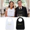 Chicingyou Wedding Adult Bibs for Bride and Groom Gold Embroidered Clothing Protectors Gag Gifts Bibs Washable Bridal Shower Party Supplies for Wedding Party Dining(2 Pcs,Modern) view 1